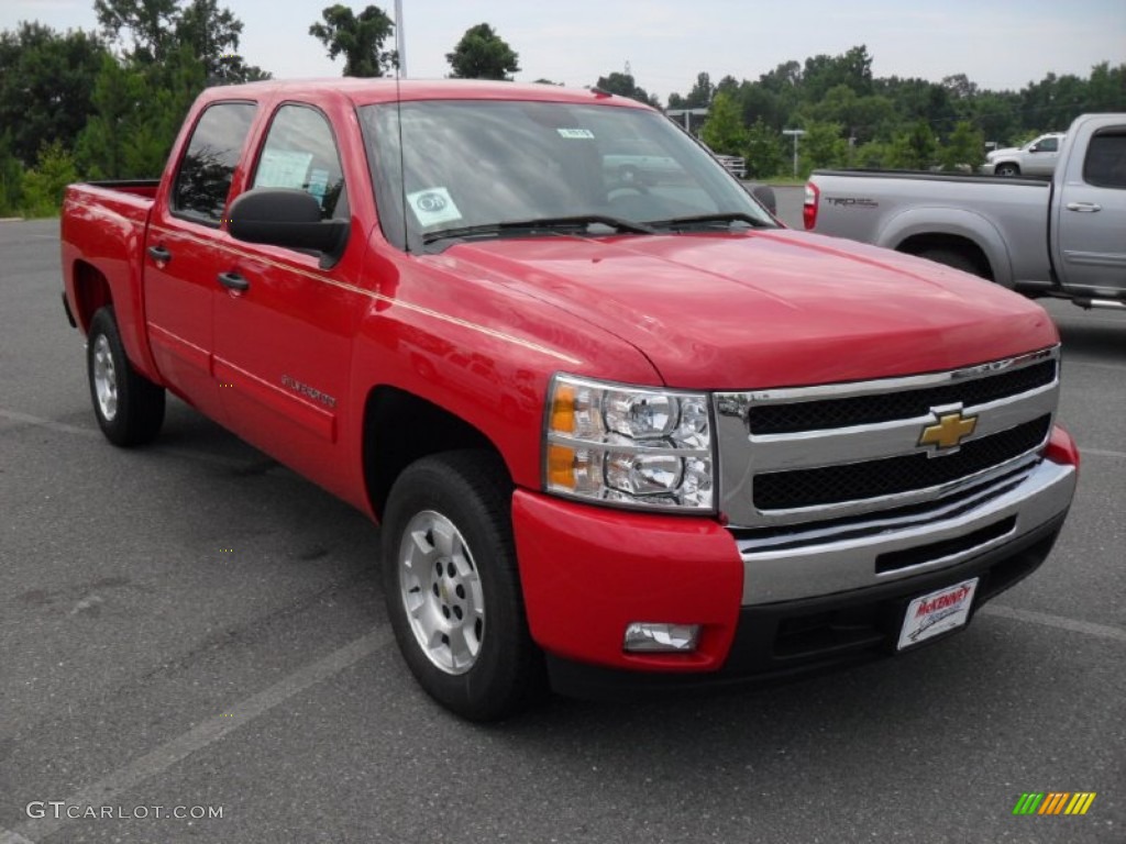 2011 Silverado 1500 LT Crew Cab - Victory Red / Ebony photo #5