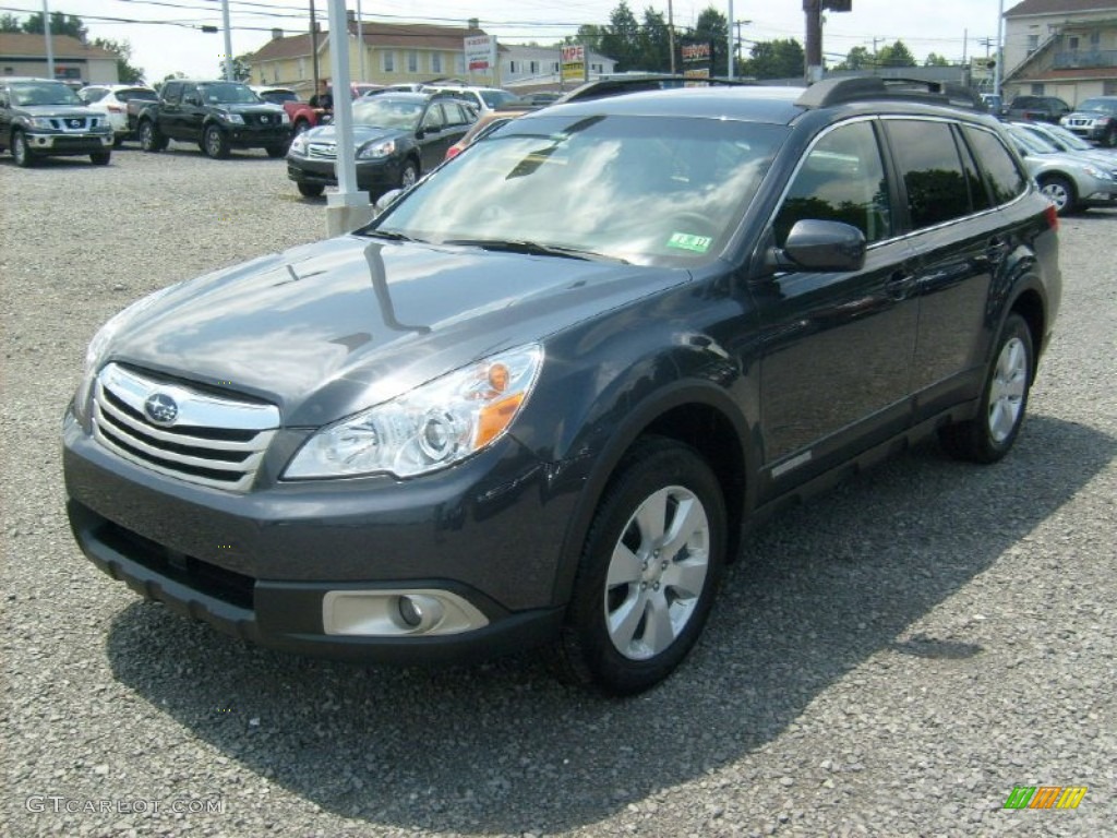 2011 Outback 2.5i Premium Wagon - Graphite Gray Metallic / Off Black photo #7