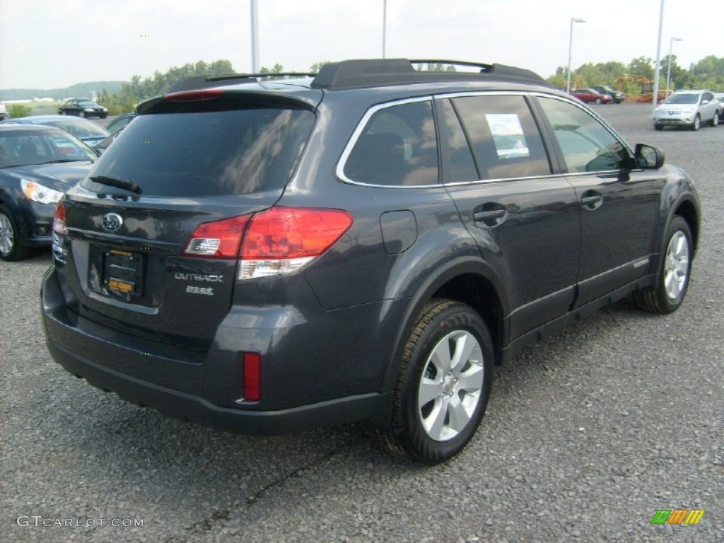 2011 Outback 2.5i Premium Wagon - Graphite Gray Metallic / Off Black photo #10