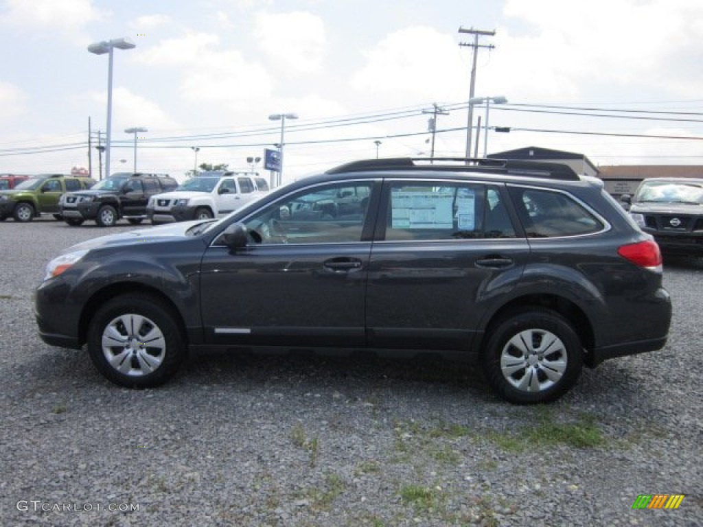 2011 Outback 2.5i Wagon - Graphite Gray Metallic / Off Black photo #8