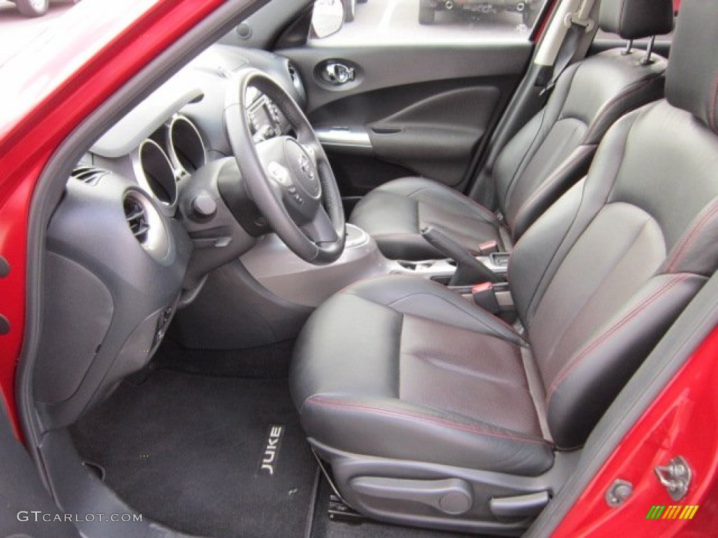Black/Red w/Silver Trim Interior 2011 Nissan Juke SL AWD Photo #51722683