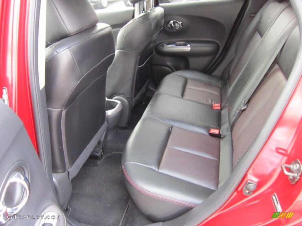 Black/Red w/Silver Trim Interior 2011 Nissan Juke SL AWD Photo #51722686