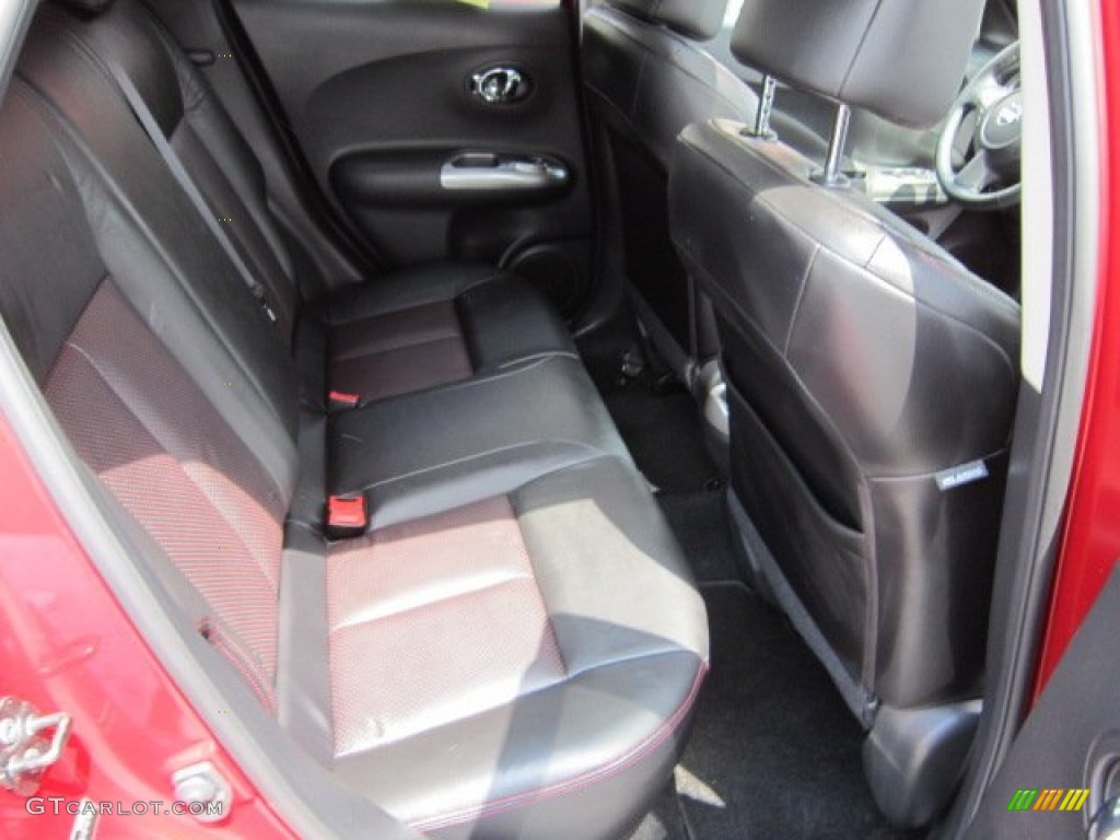Black/Red w/Silver Trim Interior 2011 Nissan Juke SL AWD Photo #51722728