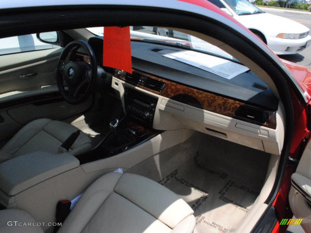 2008 3 Series 335i Coupe - Crimson Red / Cream Beige photo #24