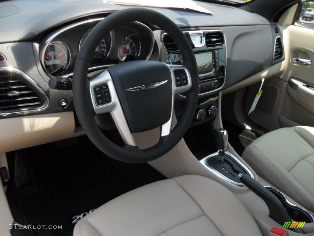 Black/Light Frost Beige Interior 2011 Chrysler 200 Limited Convertible Photo #51725356