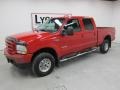 2003 Red Ford F350 Super Duty XLT Crew Cab 4x4  photo #7