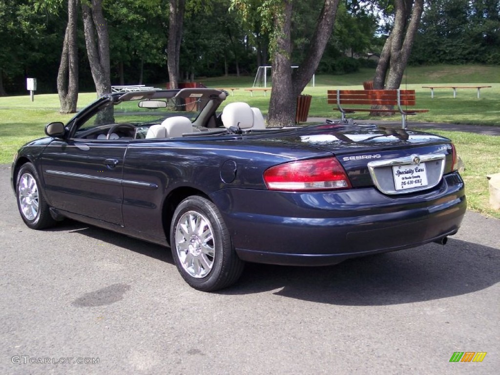 2004 Sebring Limited Convertible - Deep Sapphire Blue Pearl / Taupe photo #4