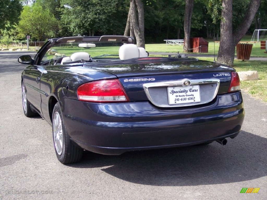 2004 Sebring Limited Convertible - Deep Sapphire Blue Pearl / Taupe photo #6