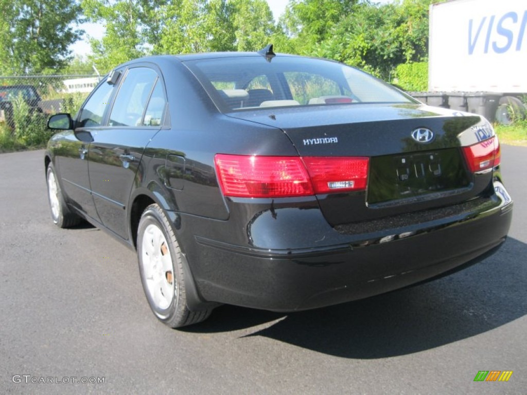 2009 Sonata GLS - Ebony Black / Gray photo #10