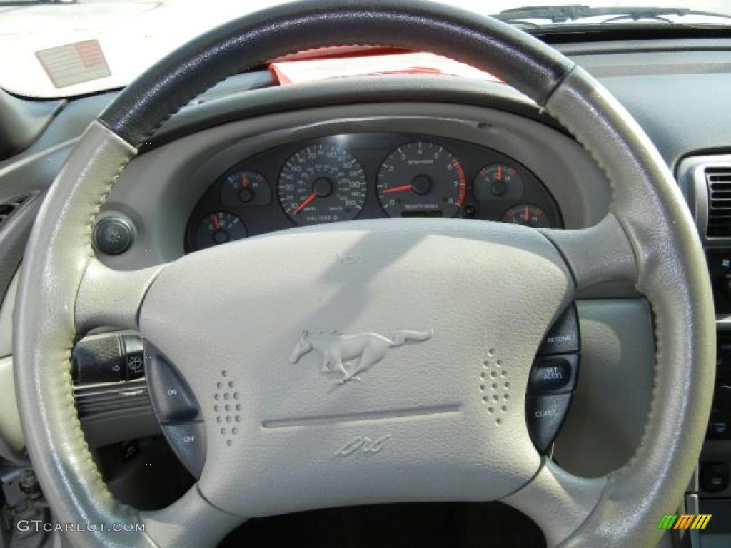 2004 Ford Mustang GT Convertible Medium Graphite Steering Wheel Photo #51729829