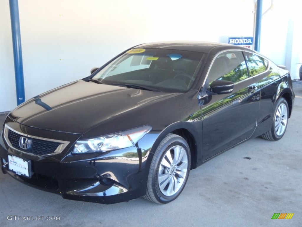 2009 Accord EX Coupe - Crystal Black Pearl / Black photo #22
