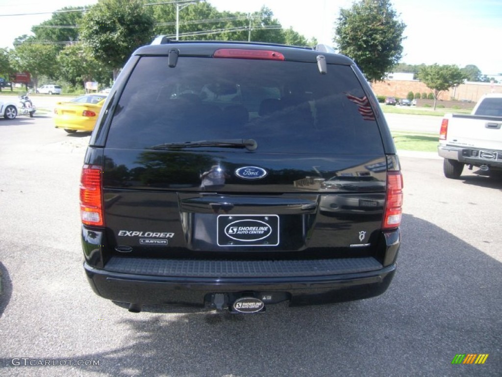 2003 Explorer Limited 4x4 - Black / Midnight Gray photo #4