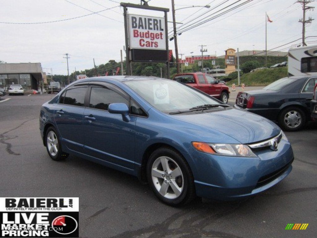 2008 Civic EX Sedan - Atomic Blue Metallic / Gray photo #1