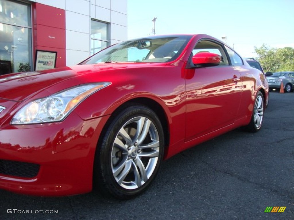 2008 G 37 Journey Coupe - Vibrant Red / Wheat photo #2