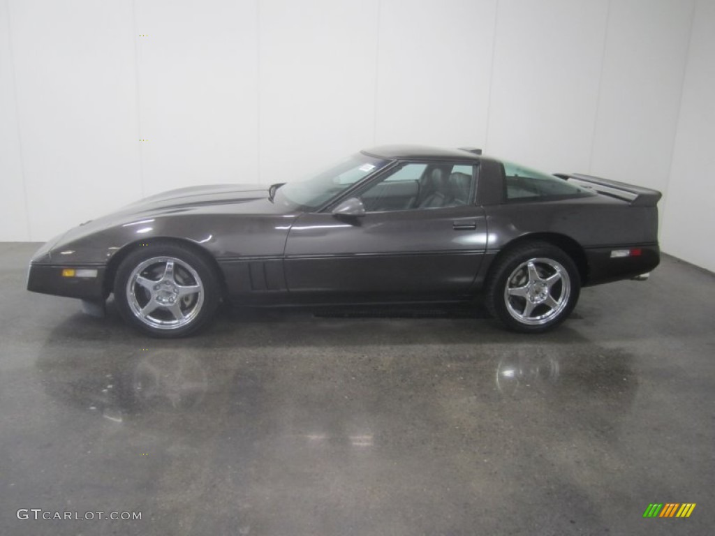 Charcoal Metallic 1990 Chevrolet Corvette Coupe Exterior Photo #51736861