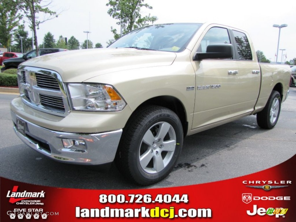 2011 Ram 1500 Big Horn Quad Cab - White Gold / Dark Slate Gray/Medium Graystone photo #1