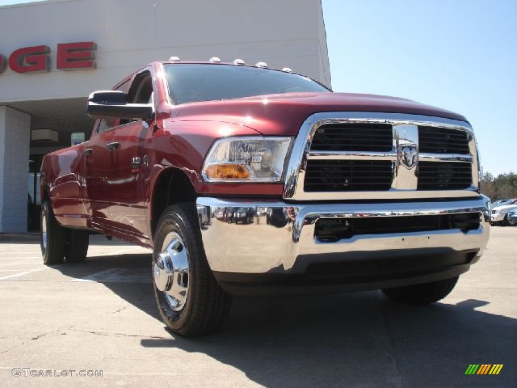 2011 Ram 3500 HD ST Crew Cab 4x4 Dually - Deep Cherry Red Crystal Pearl / Dark Slate Gray/Medium Graystone photo #1