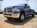 2011 Deep Water Blue Pearl Dodge Ram 3500 HD Laramie Crew Cab 4x4 Dually  photo #7