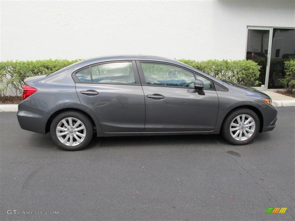 Polished Metal Metallic 2012 Honda Civic EX Sedan Exterior Photo #51739648