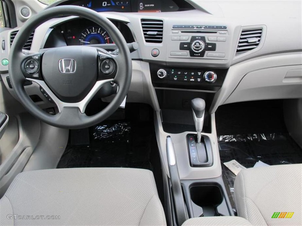 2012 Honda Civic EX Sedan Gray Dashboard Photo #51739678