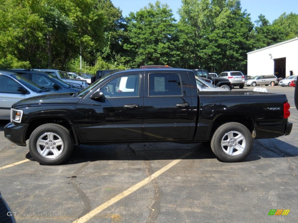 Brilliant Black Crystal Pearl 2011 Dodge Dakota Big Horn Crew Cab 4x4 Exterior Photo #51739765