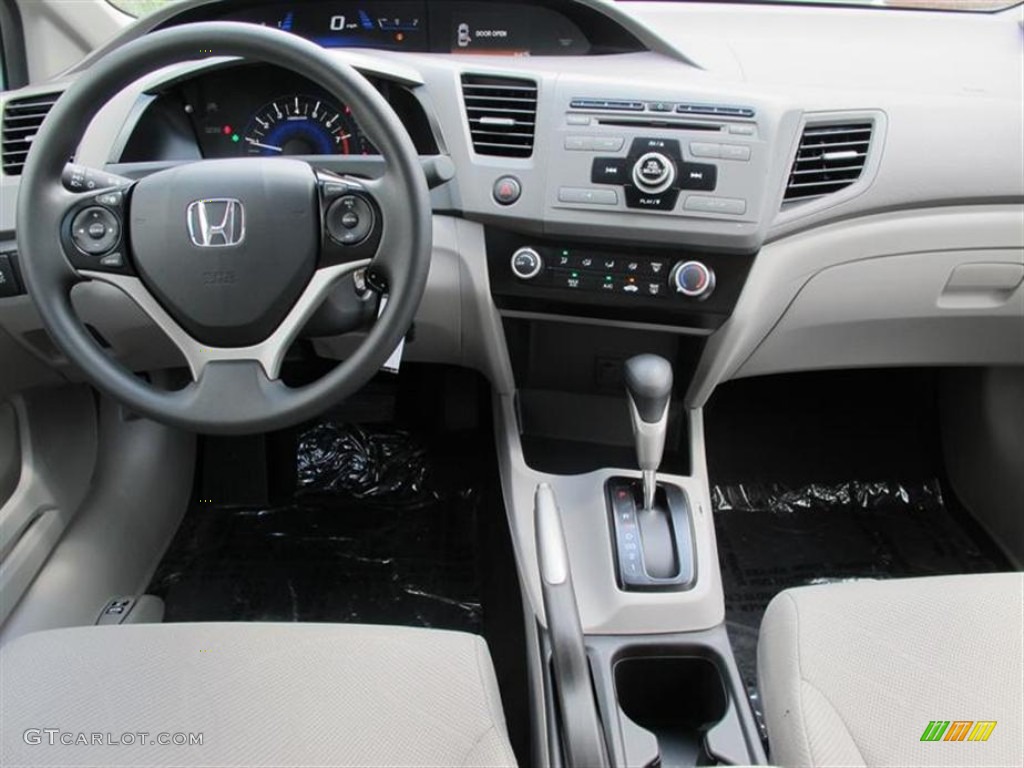 2012 Honda Civic LX Sedan Gray Dashboard Photo #51739834
