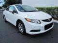 Taffeta White 2012 Honda Civic LX Coupe Exterior