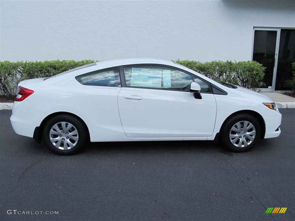 Taffeta White 2012 Honda Civic LX Coupe Exterior Photo #51740113