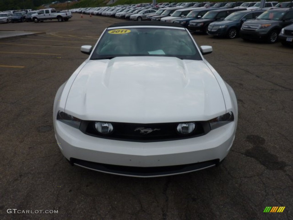 2011 Mustang GT Premium Convertible - Performance White / Stone photo #7