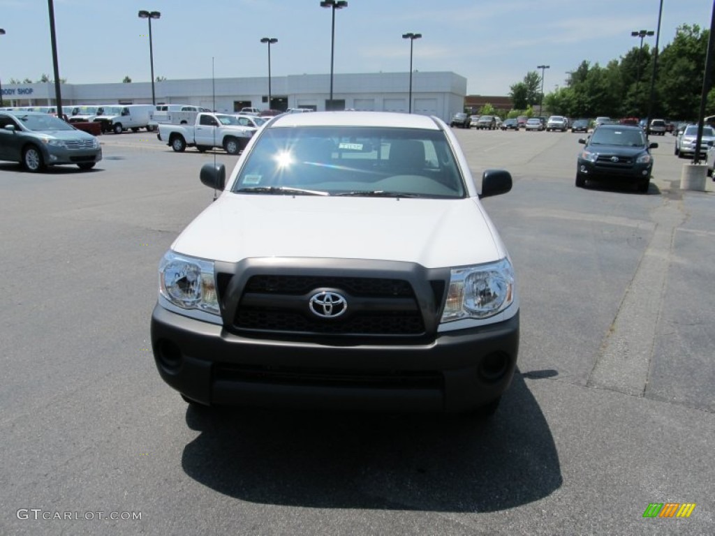 2011 Tacoma Regular Cab - Super White / Graphite Gray photo #1