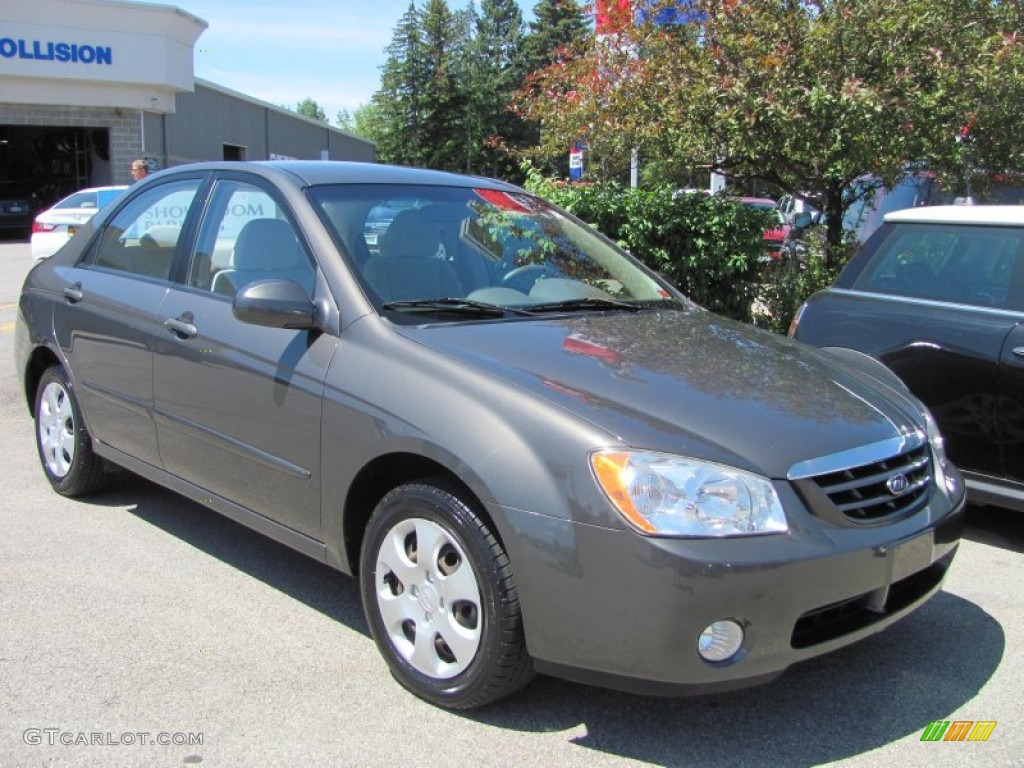 2005 Spectra LX Sedan - Dark Bronze / Beige photo #1