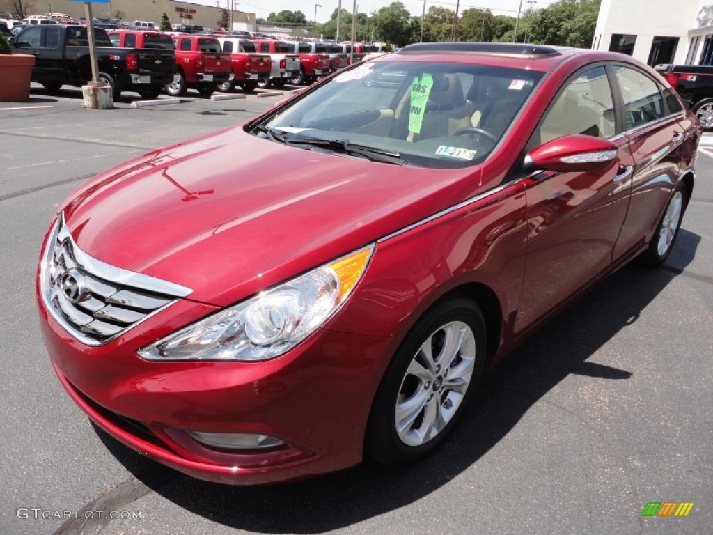2011 Sonata Limited - Venetian Red / Camel photo #3
