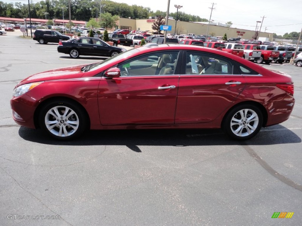 2011 Sonata Limited - Venetian Red / Camel photo #4