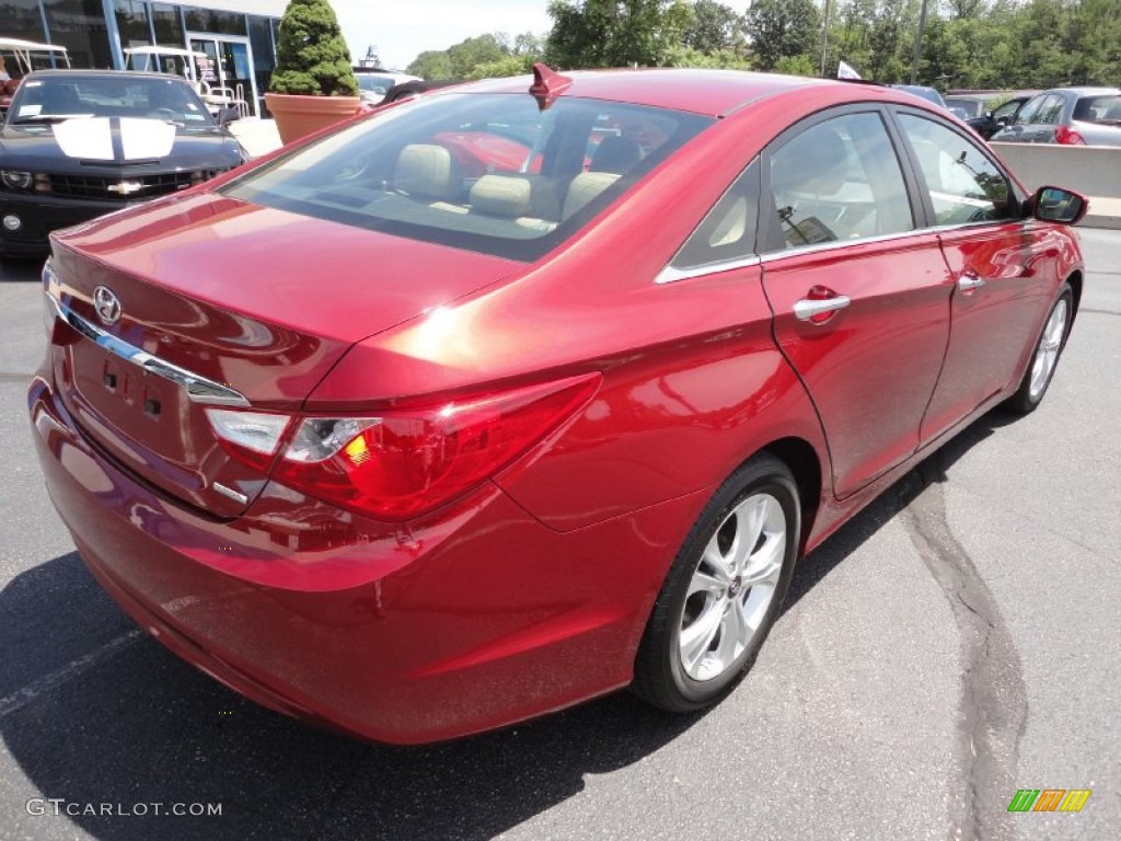 2011 Sonata Limited - Venetian Red / Camel photo #7