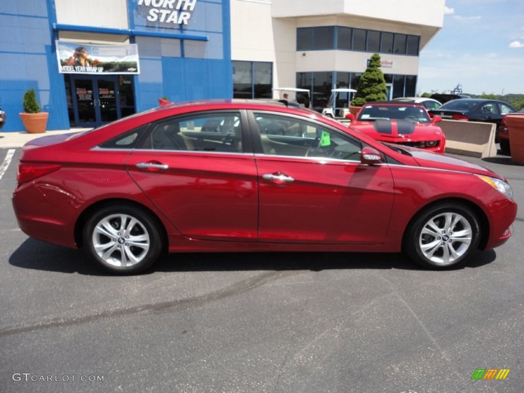 2011 Sonata Limited - Venetian Red / Camel photo #8