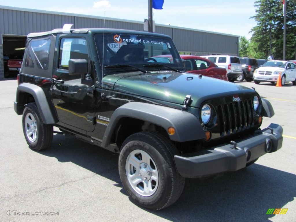 2011 Wrangler Sport 4x4 - Natural Green Pearl / Black photo #17