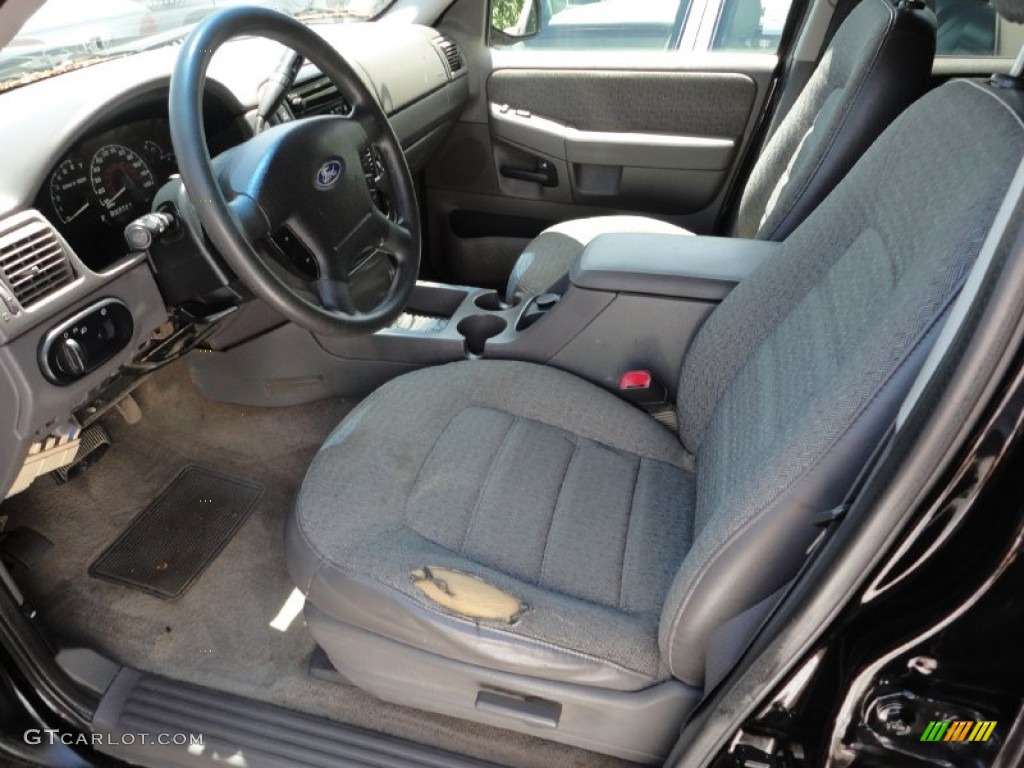 2002 Explorer XLS 4x4 - Black Clearcoat / Medium Prairie Tan/Graphite Accent photo #4