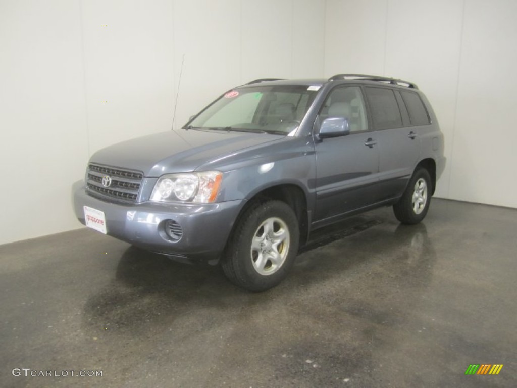 2003 Highlander 4WD - Bluestone Metallic / Charcoal photo #1