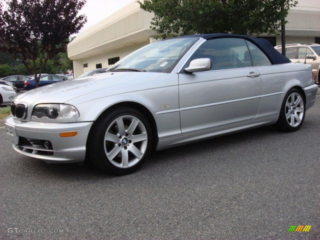 2002 3 Series 325i Convertible - Titanium Silver Metallic / Grey photo #19