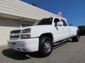 2004 Summit White Chevrolet Silverado 3500HD LT Crew Cab 4x4 Dually  photo #1