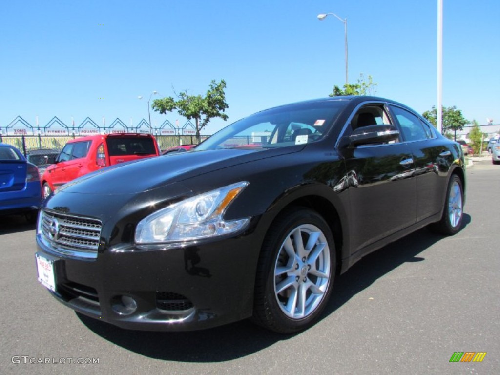 2009 Maxima 3.5 SV - Super Black / Charcoal photo #1