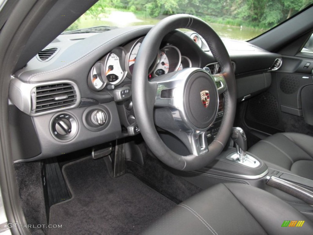 2011 911 Turbo S Coupe - GT Silver Metallic / Black photo #19
