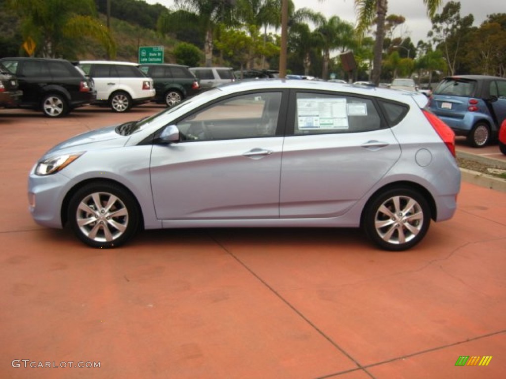 Clearwater Blue 2012 Hyundai Accent SE 5 Door Exterior Photo #51752563