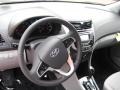 Gray 2012 Hyundai Accent SE 5 Door Dashboard