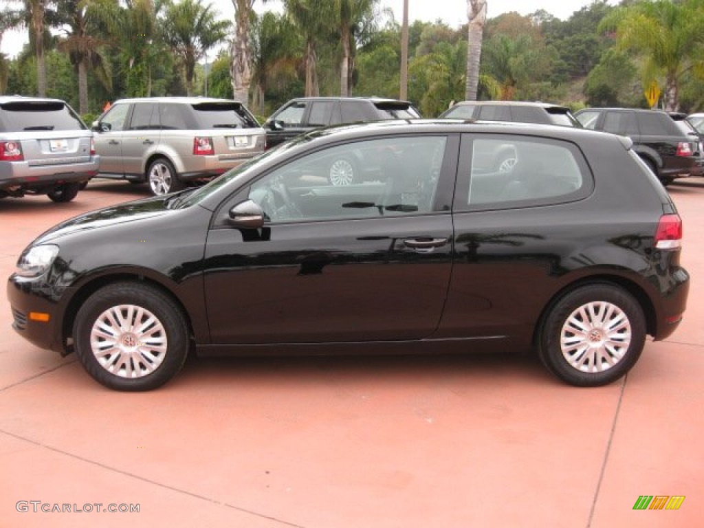 2010 Golf 2 Door - Black / Titan Black photo #3