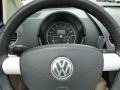 2007 Volkswagen New Beetle Cream Interior Steering Wheel Photo