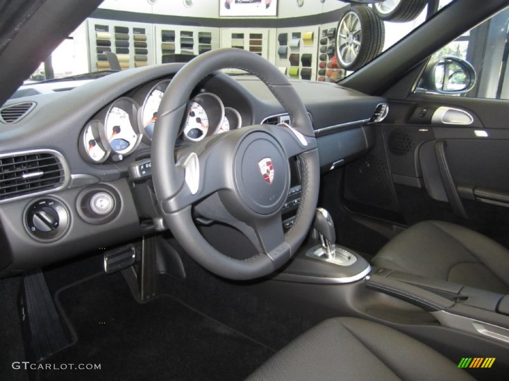 2012 Porsche 911 Carrera S Cabriolet Black Steering Wheel Photo #51755494