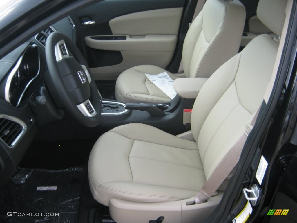 Black/Light Frost Beige Interior 2011 Dodge Avenger Lux Photo #51756006