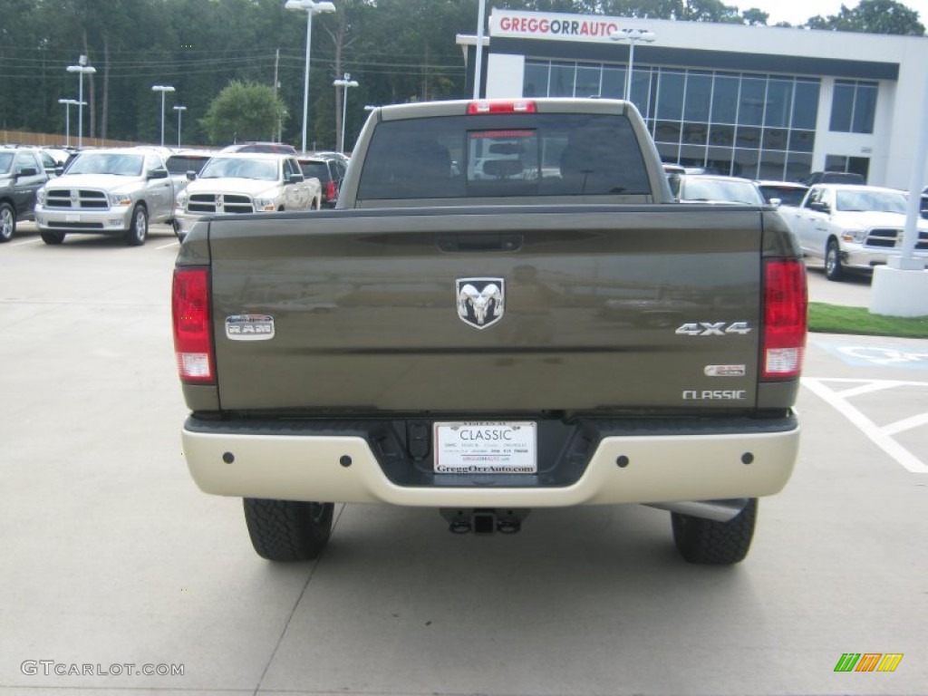2011 Ram 2500 HD Laramie Longhorn Crew Cab 4x4 - Sagebrush Pearl / Light Pebble Beige/Bark Brown photo #4