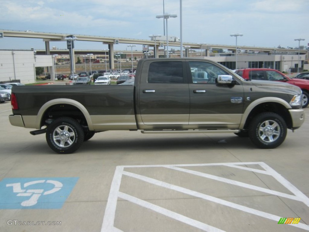 2011 Ram 2500 HD Laramie Longhorn Crew Cab 4x4 - Sagebrush Pearl / Light Pebble Beige/Bark Brown photo #6